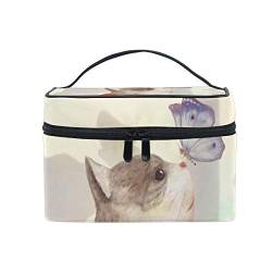 Hengpai Kulturbeutel mit niedlicher Katze, Reise-Make-up-Tasche mit Muster, Kosmetiktasche für Damen von hengpai