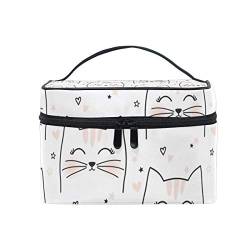 Hengpai Süße Katze Kosmetiktasche Reise Make-up Zug Fällen Lagerung Organizer für Frauen von hengpai