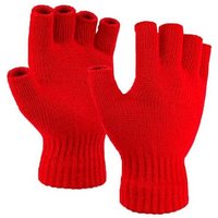 herémood Strickhandschuhe fingerlose Winterhandschuhe Halbfinger Rippstrick Damen Herren von herémood