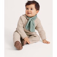 hessnatur Baby Fleece Overall Regular aus Bio-Baumwolle - beige - Größe 62/68 von hessnatur