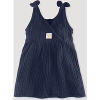 hessnatur Baby Musselin Kleid Regular aus Bio-Baumwolle - blau - Größe 86/92 von hessnatur