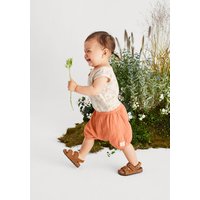 hessnatur Baby Musselin Shorts Regular aus Bio-Baumwolle - orange - Größe 86/92 von hessnatur