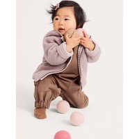 hessnatur Baby Softshell Latzhose Relaxed aus Bio-Baumwolle - braun - Größe 98/104 von hessnatur
