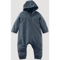 hessnatur Baby Softshell Overall Relaxed aus Bio-Baumwolle - blau - Größe 62/68 von hessnatur