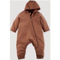 hessnatur Baby Softshell Overall Relaxed aus Bio-Baumwolle - braun - Größe 62/68 von hessnatur