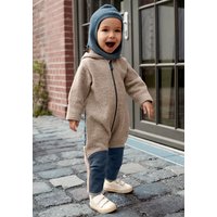 hessnatur Baby Walk-Overall Regular aus Bio-Merinowolle - grau - Größe 62/68 von hessnatur