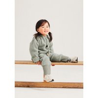 hessnatur Baby Wollfleece Overall Regular aus Bio-Merinowolle mit Bio-Baumwolle - grün - Größe 86/92 von hessnatur