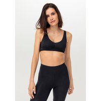 hessnatur Damen Bustier PURE BALANCE aus Bio-Baumwolle und Tencel™ Modal - schwarz - Größe 44 von hessnatur