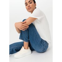 hessnatur Damen Coreva™ Jeans BEA High Rise Straight Cropped aus Bio-Denim - blau - Größe 33/30 von hessnatur