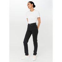 hessnatur Damen Coreva™ Jeans LINN High Rise Slim aus Bio-Denim - schwarz - Größe 26/32 von hessnatur
