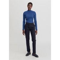 hessnatur Damen Hose Chino Regular aus Bio-Baumwolle - blau - Größe 34 von hessnatur