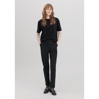 hessnatur Damen Hose Chino Regular aus Bio-Baumwolle - schwarz - Größe 34 von hessnatur