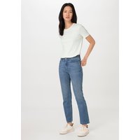 hessnatur Damen Jeans BEA High Rise Straight Cropped aus Bio-Denim - blau - Größe 30/30 von hessnatur