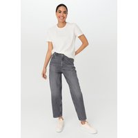 hessnatur Damen Jeans NELE Mid Rise Barrel Leg aus Bio-Denim - grau - Größe 27/29 von hessnatur