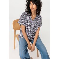 hessnatur Damen Jersey-Bluse Relaxed aus Bio-Baumwolle - lila - Größe 34 von hessnatur