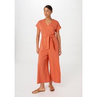 hessnatur Damen Jersey Jumpsuit Relaxed aus Bio-Baumwolle - orange - Größe 34 von hessnatur