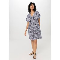 hessnatur Damen Jersey Kleid Mini Relaxed aus Bio-Baumwolle - lila - Größe L von hessnatur