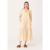 hessnatur Damen Jerseykleid aus Bio-Baumwolle - gelb - Größe 34 von hessnatur