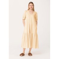 hessnatur Damen Jerseykleid aus Bio-Baumwolle - gelb - Größe 40 von hessnatur