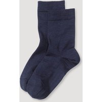 hessnatur Damen Merino-Socken im 2er-Pack aus Bio-Merinowolle mit Bio-Baumwolle - blau - Größe 38-40 von hessnatur