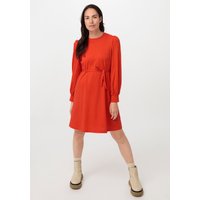 hessnatur Damen Mini-Kleid aus Bio-Baumwolle mit Bio-Merinowolle - orange - Größe 46 von hessnatur