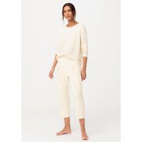 hessnatur Damen Pyjama Regular PURE NATURE aus Bio-Baumwolle - natur - Größe 34 von hessnatur