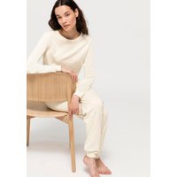 hessnatur Damen Pyjama Regular "Pure Nature" aus Bio-Baumwolle - natur - Größe 44 von hessnatur