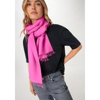 hessnatur Damen Schal aus Schurwolle mit Seide - rosa - Größe 45x200 cm von hessnatur