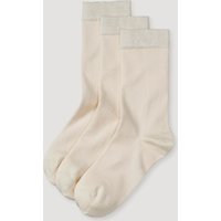 hessnatur Damen-Socken im 3er-Pack aus Bio-Baumwolle - weiß - Größe 35-37 von hessnatur