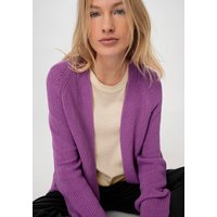 hessnatur Damen Strickjacke Regular aus Bio-Baumwolle - lila - Größe 38 von hessnatur