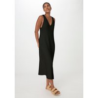 hessnatur Damen Strickkleid Midi Relaxed aus Bio-Baumwolle - schwarz - Größe L von hessnatur