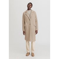 hessnatur Damen Wollfleece-Mantel Regular aus Bio-Merinowolle mit Bio-Baumwolle - beige - Größe 34 von hessnatur