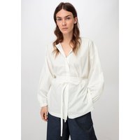 hessnatur Damen ZERO WASTE Bluse aus Bio-Baumwolle - weiß - Größe One Size von hessnatur
