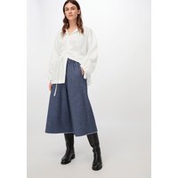 hessnatur Damen ZERO WASTE Culotte aus Bio-Denim - blau - Größe M von hessnatur