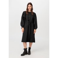 hessnatur Damen ZERO WASTE Kleid aus Bio-Baumwolle - schwarz - Größe 1size von hessnatur
