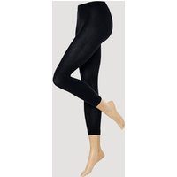 hessnatur Feinstrumpf-Leggings aus Bio-Baumwolle - schwarz - Größe 36/38 von hessnatur