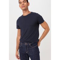 hessnatur Herren Basic T-Shirt Regular aus Bio-Baumwolle im 2er-Pack - blau - Größe 54 von hessnatur