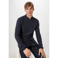 hessnatur Herren Pullover Regular aus Bio-Baumwolle - blau - Größe 52 von hessnatur