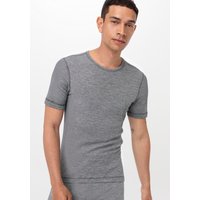 hessnatur Herren Shirt Regular PURE FUNCTION mit Bio-Merinowolle und Seide - grau - Größe 4 von hessnatur