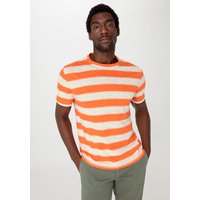 hessnatur Herren Shirt Regular aus Leinen - orange - Größe 50 von hessnatur