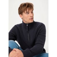 hessnatur Herren Slub Troyer Regular aus Bio-Baumwolle - blau - Größe 52 von hessnatur