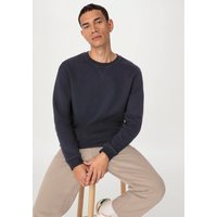 hessnatur Herren Sweater Relaxed aus Bio-Baumwolle - blau - Größe 46 von hessnatur