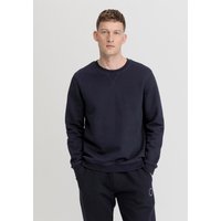 hessnatur Herren Sweater Relaxed aus Bio-Baumwolle - blau - Größe 50 von hessnatur