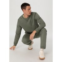 hessnatur Herren Sweater Relaxed aus Bio-Baumwolle - grün - Größe 46 von hessnatur