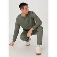 hessnatur Herren Sweater Relaxed aus Bio-Baumwolle - grün - Größe 48 von hessnatur
