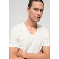 hessnatur Herren T-Shirt V-Neck PureLUX im 2er Set aus Bio-Baumwolle - weiß - Größe 7 von hessnatur