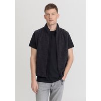 hessnatur Herren Wollfleece Weste Relaxed aus Bio-Merinowolle - grau - Größe XS von hessnatur