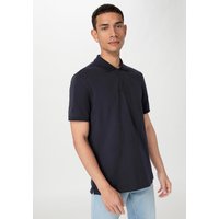 hessnatur Herren Zwirn Polo Shirt Regular aus Bio-Baumwolle - blau - Größe 48 von hessnatur