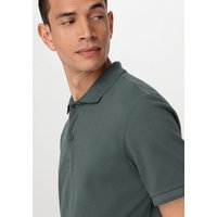 hessnatur Herren Zwirn Polo Shirt Regular aus Bio-Baumwolle - grün - Größe 46 von hessnatur