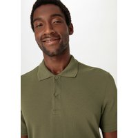 hessnatur Herren Zwirn Polo Shirt Regular aus Bio-Baumwolle - grün - Größe 50 von hessnatur